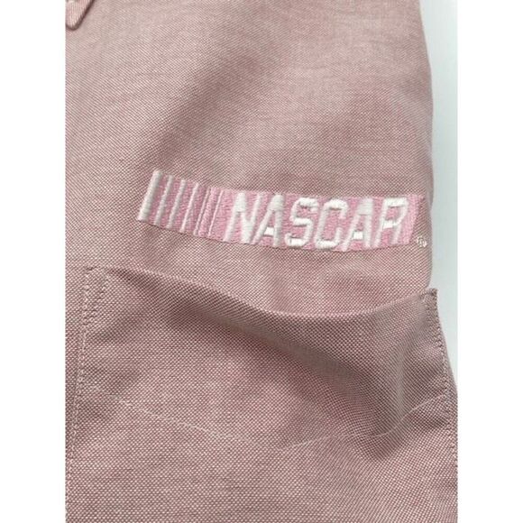NASCAR Men’s Pink Long Sleeve Button Down Shirt by Motorsport Traditions Size L - Picture 9 of 9